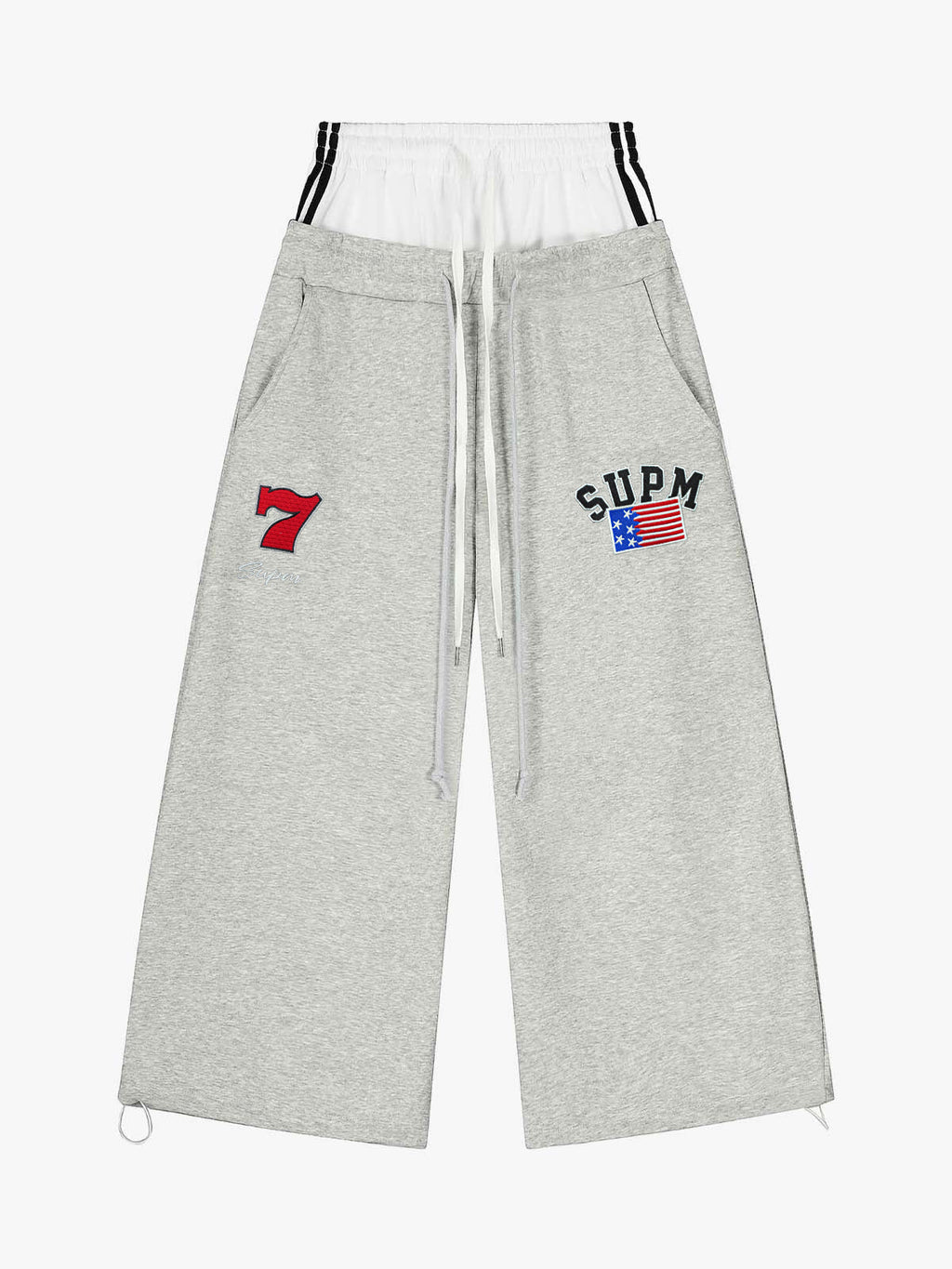 Vintage Paratrooper Layered Look Sweatpants - 2556