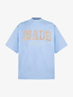 Vintage Patchwork Embroidered Letter T-Shirt
