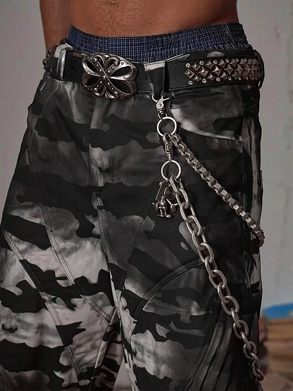 Theprecipice Retro Punk Rhinestone Belt - 2175