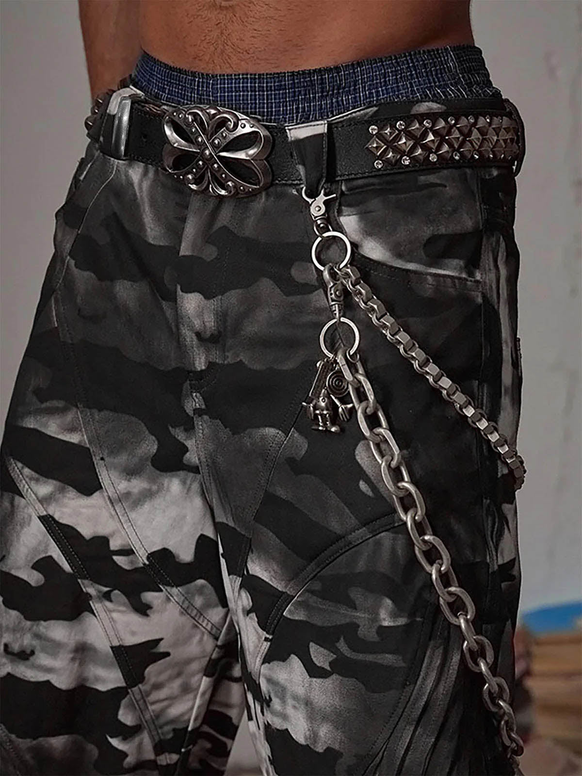 Theprecipice Retro Punk Rhinestone Belt - 2175