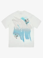 Retro Street Peace Dove Angel Rhinestone T-Shirt