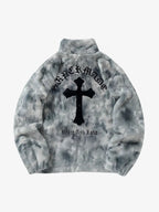 Heavy-Duty Faux Lambswool Tie-Dye Urban Jacket - 1558
