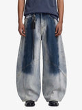 Washed Scorpion Graphic Curved Panel Pants - 2615
