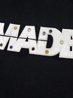 Street Retro MOOD Patch Embroidered Rivet T-shirt - 2440