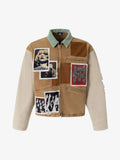 Punk Retro Collage Print Distressed Heavy Jacket - 2539