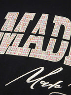 Vintage Patchwork Embroidered Letter T-Shirt