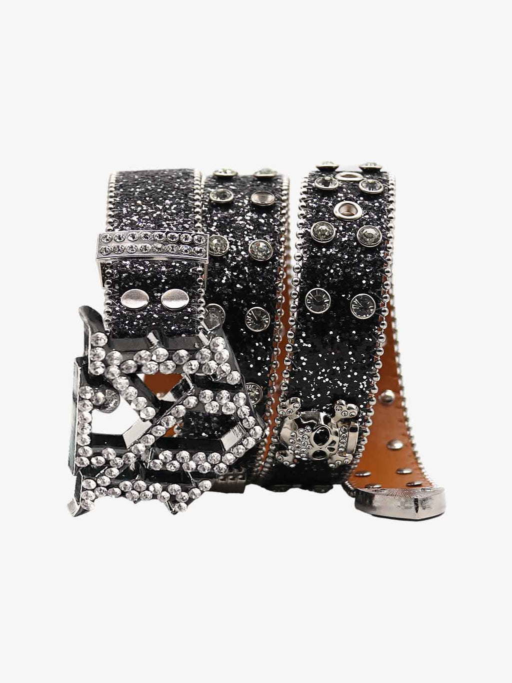 Theprecipice Rhinestone Skull Belt - 1668