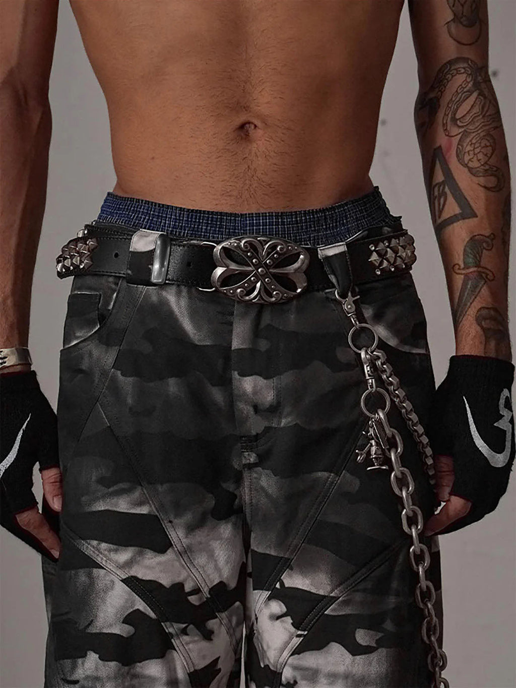 Theprecipice Retro Punk Rhinestone Belt - 2175