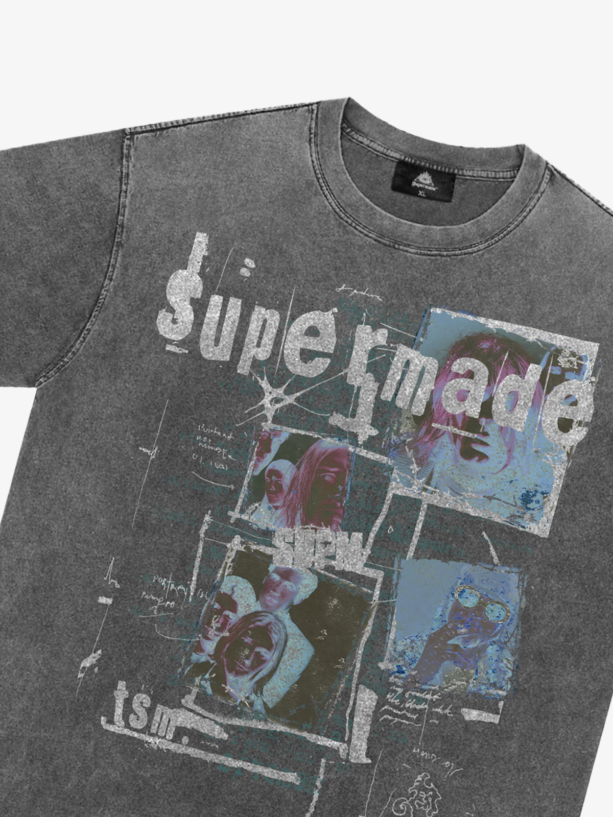 Washed Vintage Collage Graphic T-Shirt