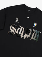Gothic "SUPM" Soccer Graphic T-Shirt