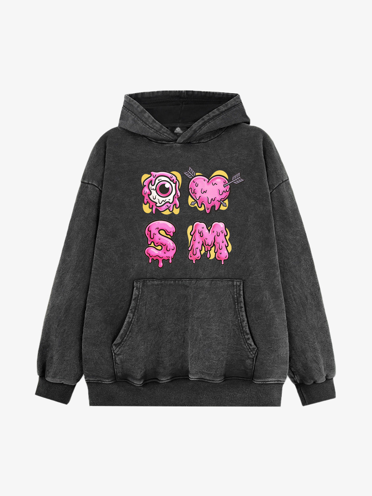Street Dripping Letter Eyeball Graffiti Hoodie