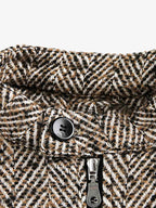 Vintage Herringbone Zip Up Jacket