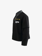 Motorcycle Style Lapel Polo Long Sleeve T-Shirt