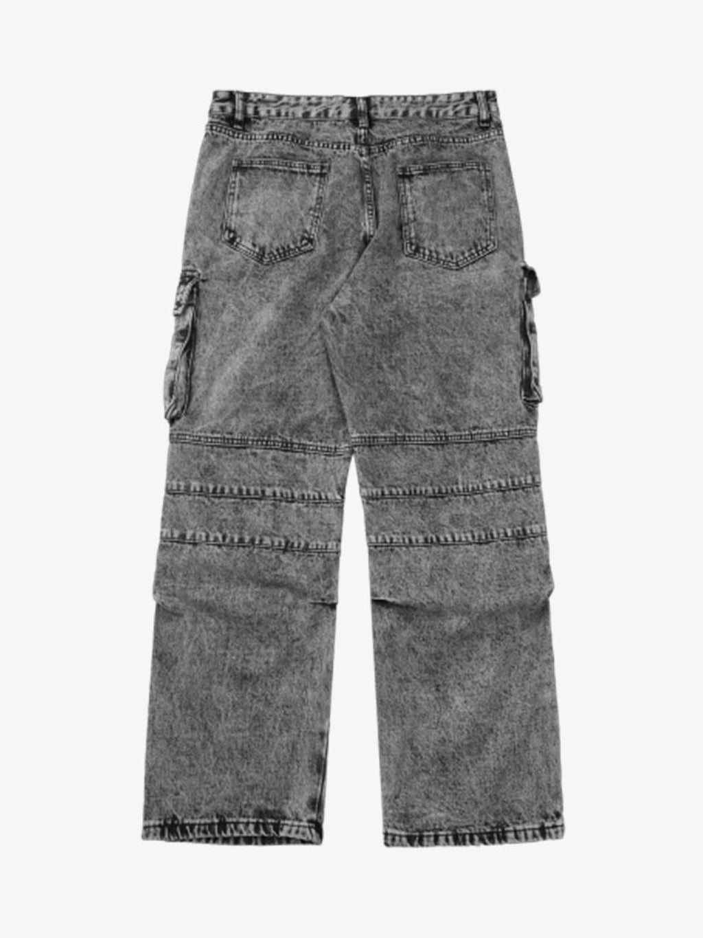 Theprecipice American Street Style Washed Distressed Work Jeans - 2354