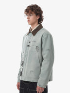 Vintage Washed Distressed Barn Work Jacket - 2582