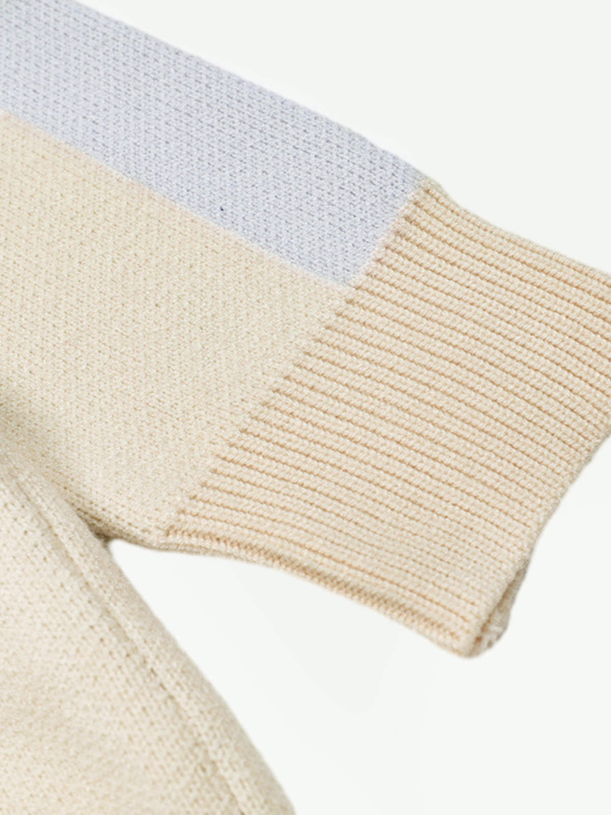 Vertical Striped Colorblock Lapel Sweater - 2587
