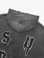 Original Distressed SPMD Graphic Cotton Hoodie