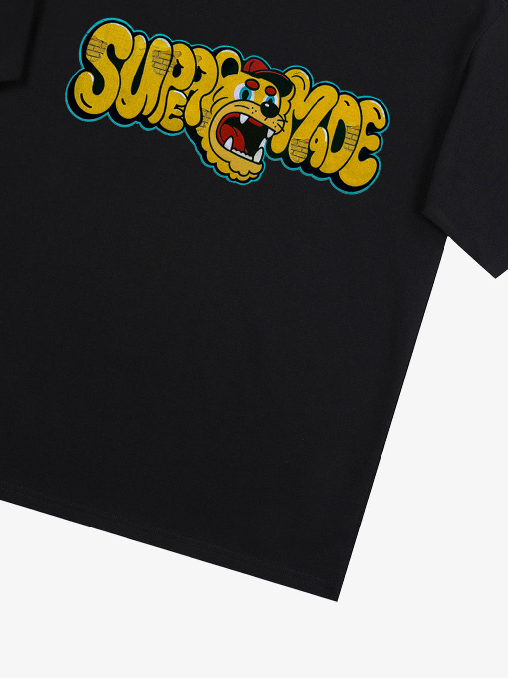 Street Graffiti Trendy Tiger Head Font T-Shirt