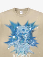 Nostalgic Starlight Basketball Legend Graphic Ink Splatter T-Shirt