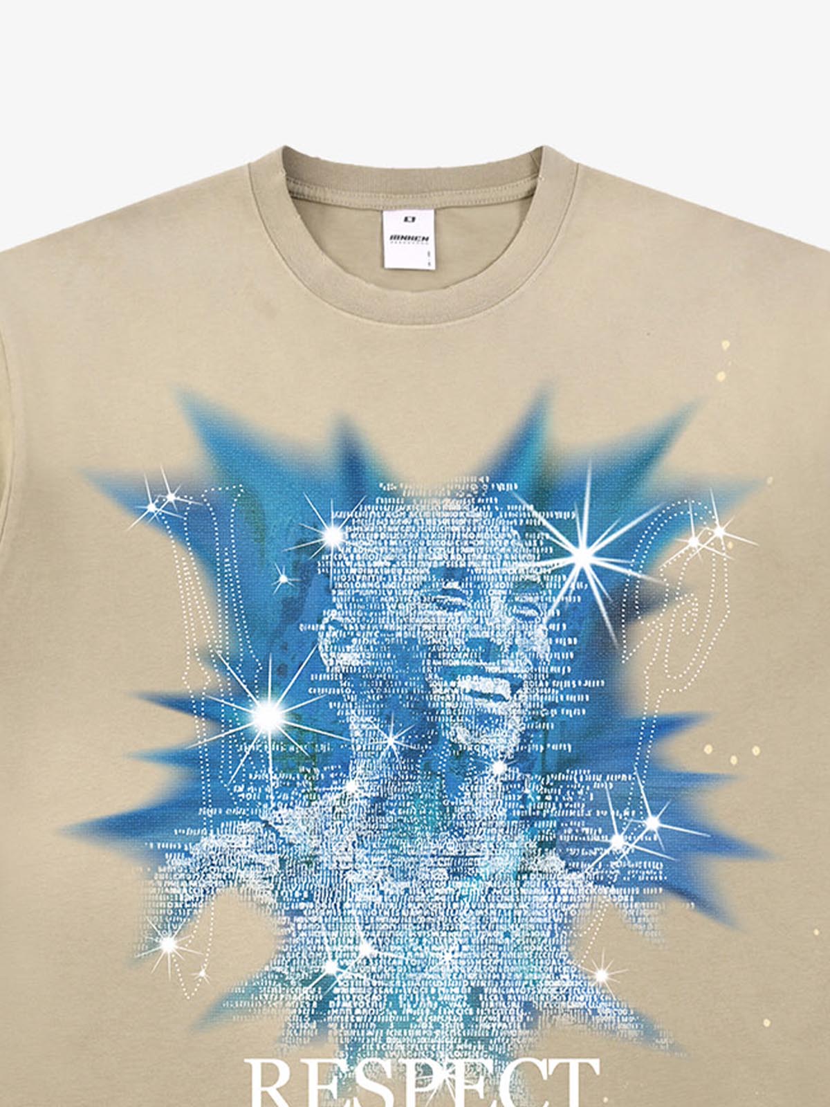 Nostalgic Starlight Basketball Legend Graphic Ink Splatter T-Shirt