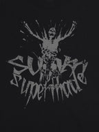 Gothic Skull Distressed Letter T-Shirt