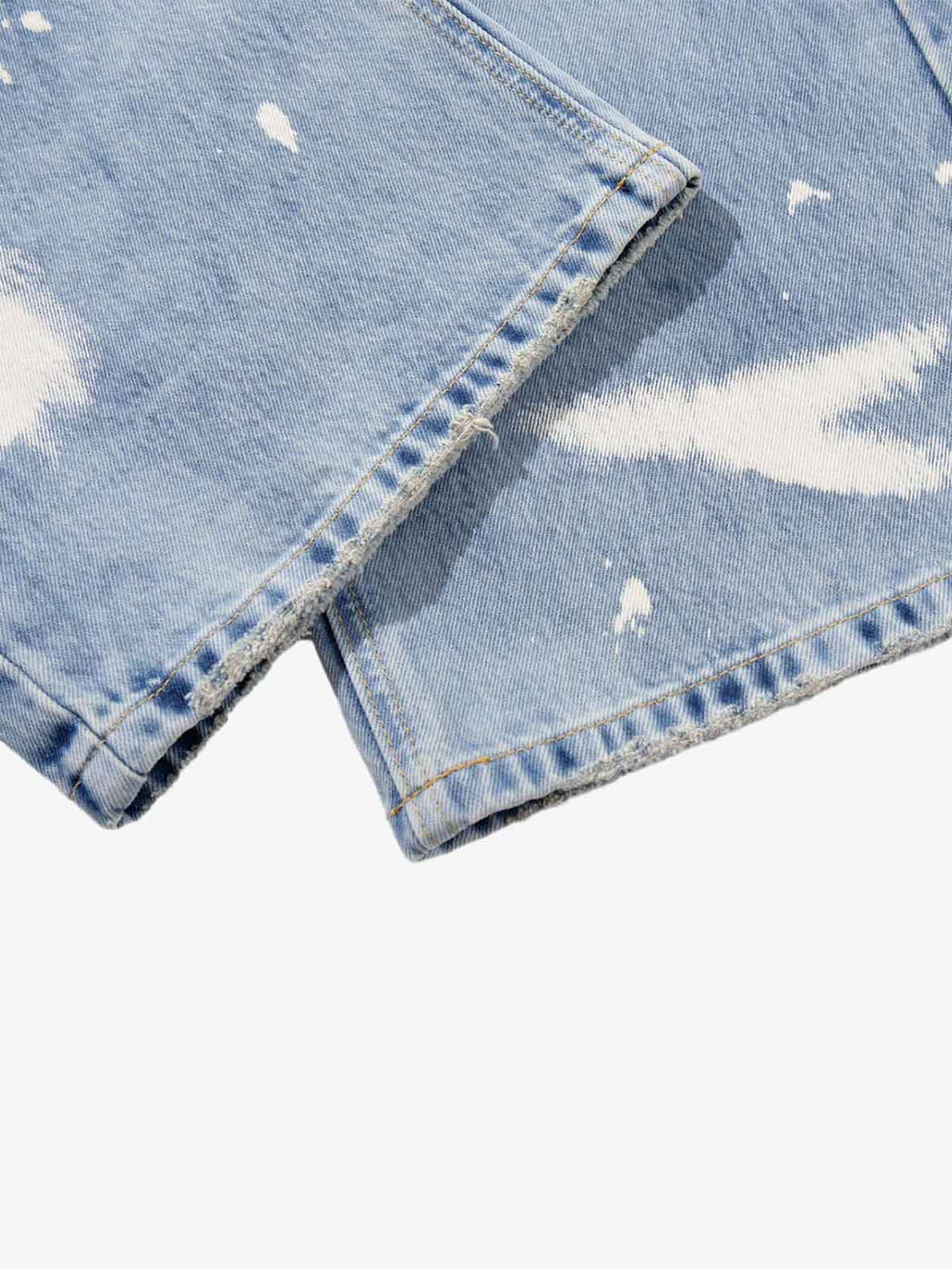 Washed Splatter-Paint Jeans