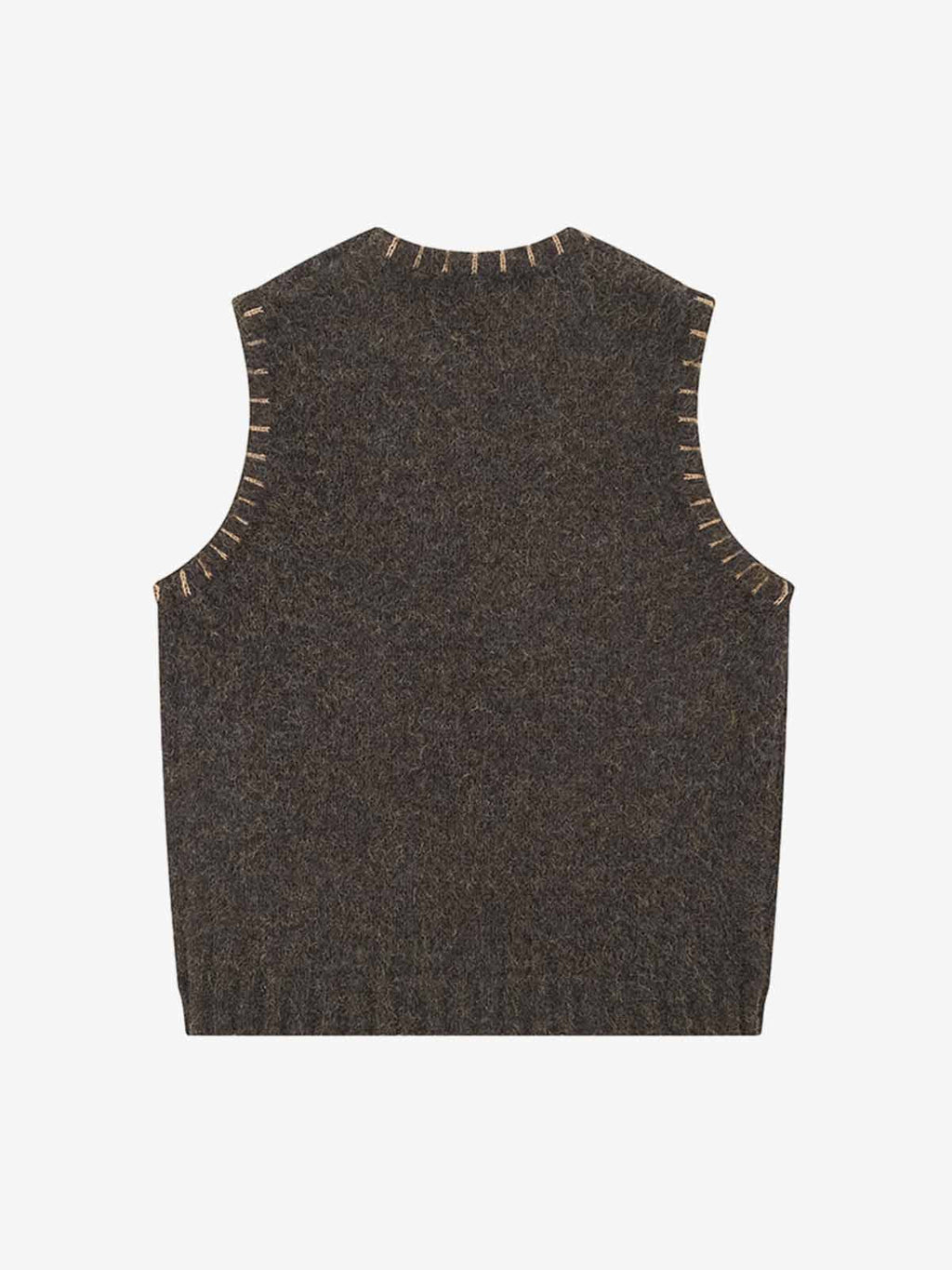 Vintage Embroidered Graphic Knit Sweater Vest