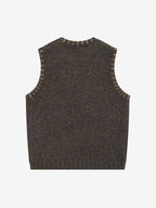 Vintage Embroidered Graphic Knit Sweater Vest