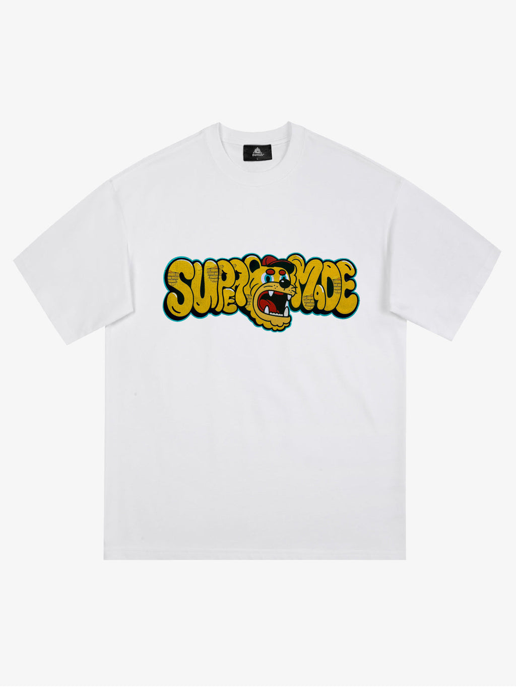 Street Graffiti Trendy Tiger Head Font T-Shirt