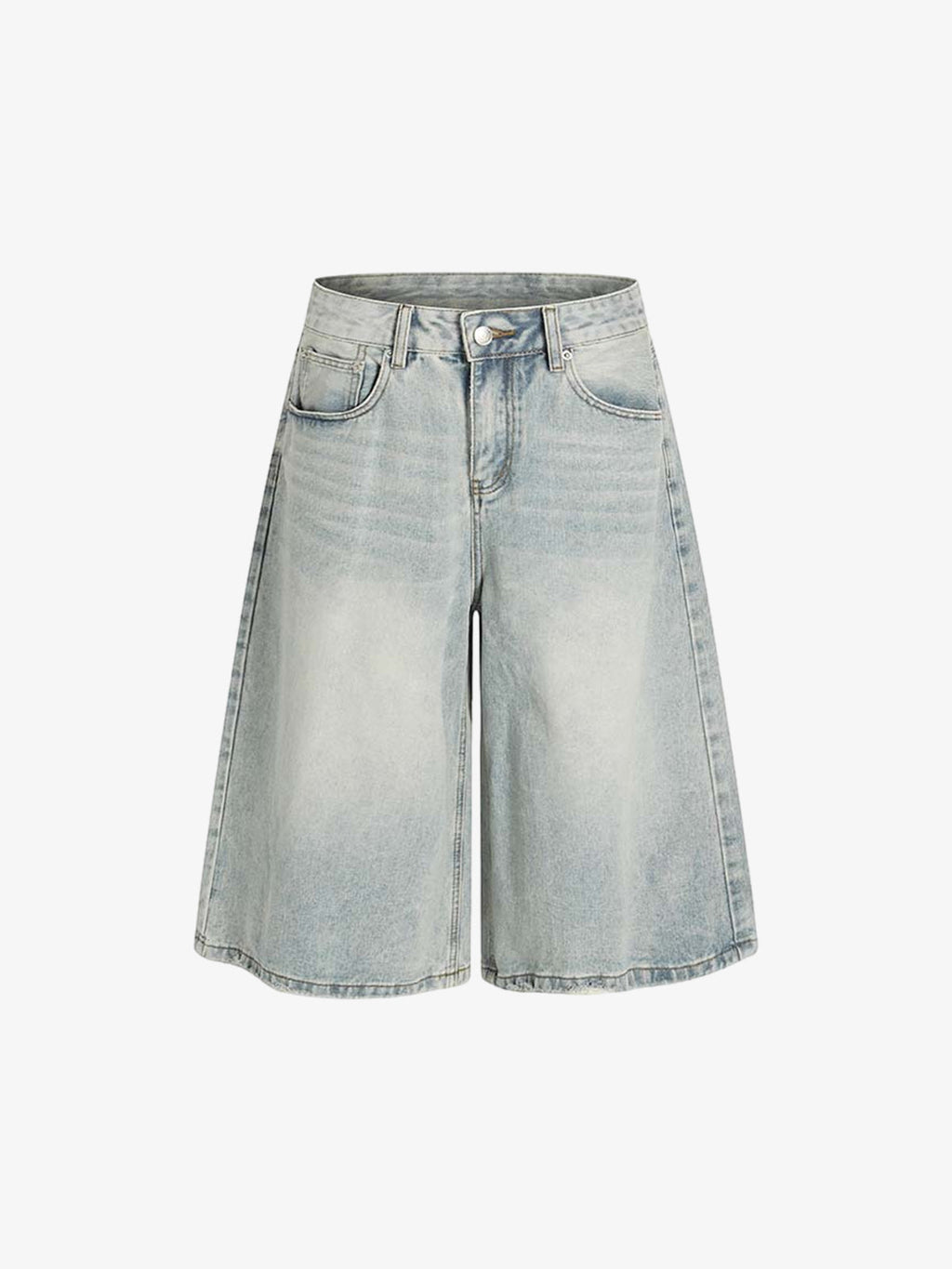 Light Wash Loose Fit Denim Jorts
