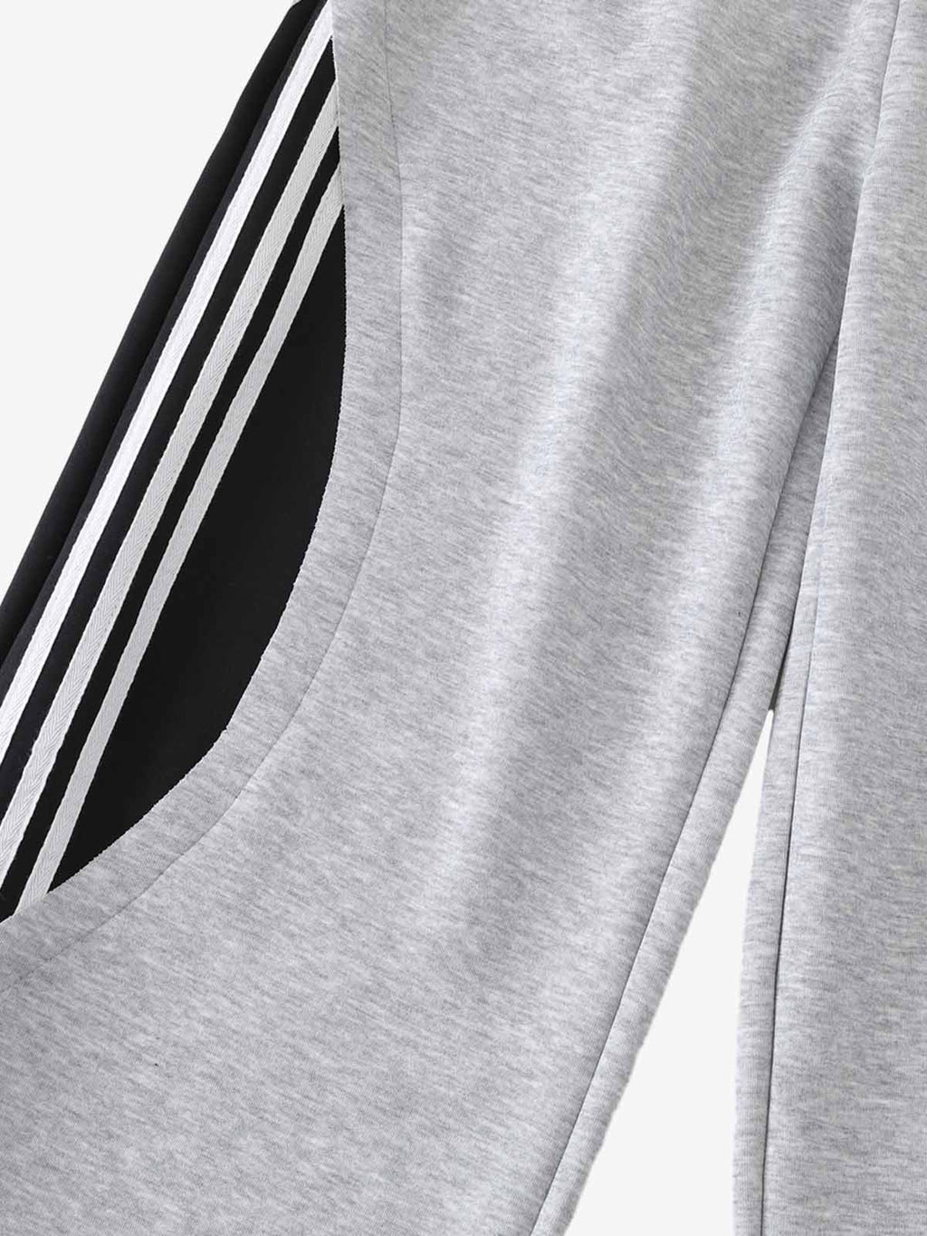 Layered Double-Waistband Wide-Leg Sweatpants