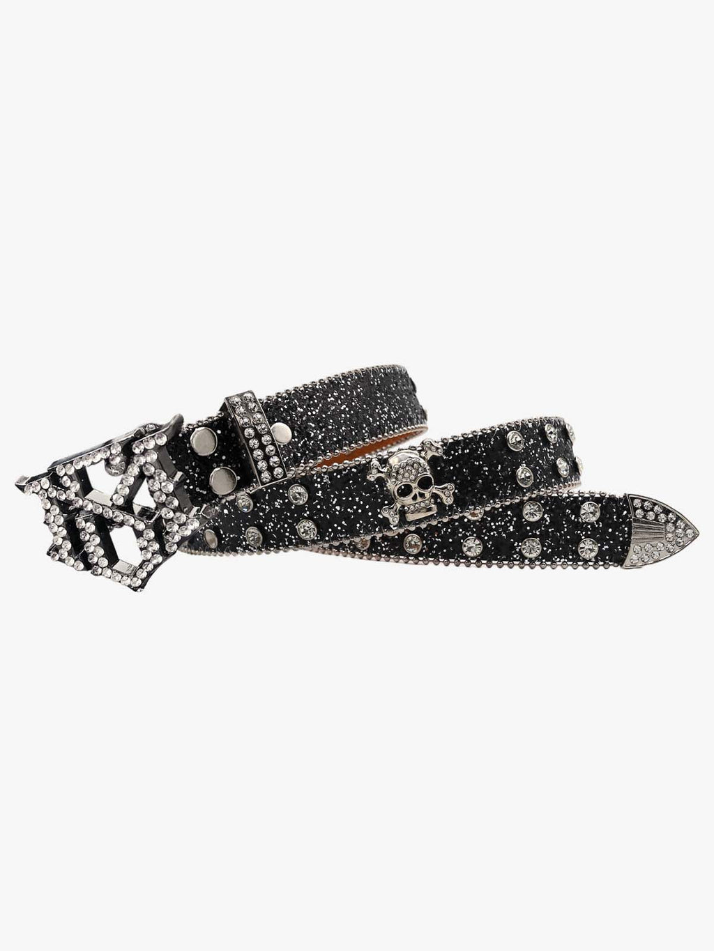 Theprecipice Rhinestone Skull Belt - 1668