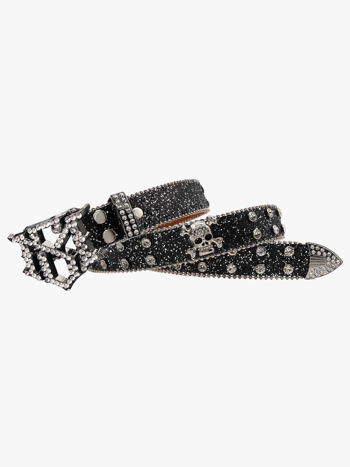 Theprecipice Rhinestone Skull Belt - 1668