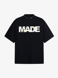 Street Retro MOOD Patch Embroidered Rivet T-shirt - 2440