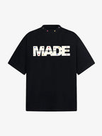 Street Retro MOOD Patch Embroidered Rivet T-shirt - 2440
