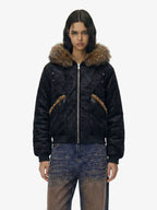 Retro Detachable Faux Fur Collar Suede Fleece Hoodie Jacket