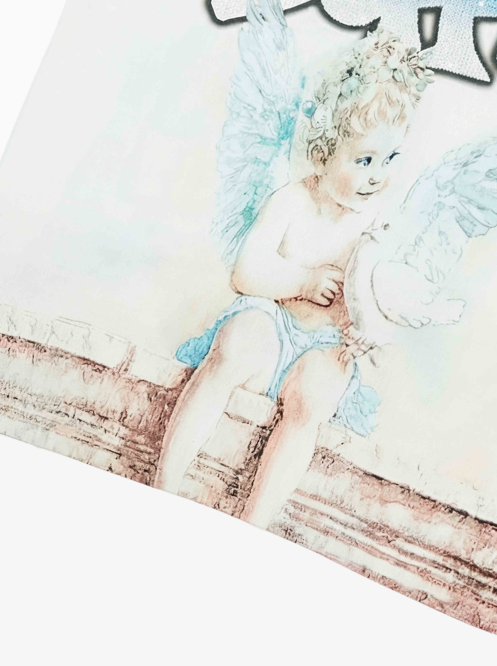 Retro Street Peace Dove Angel Rhinestone T-Shirt