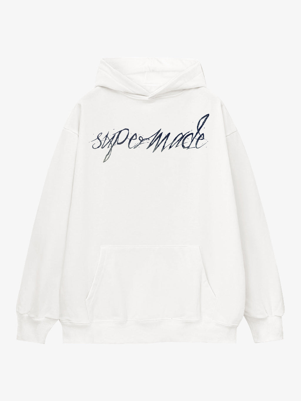 Metallic Script Letter Cross Graphic Hoodie