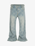 Checkerboard Distressed Jeans