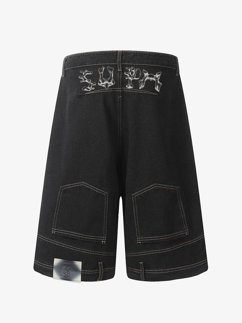 Washed Waistband Hem Jorts