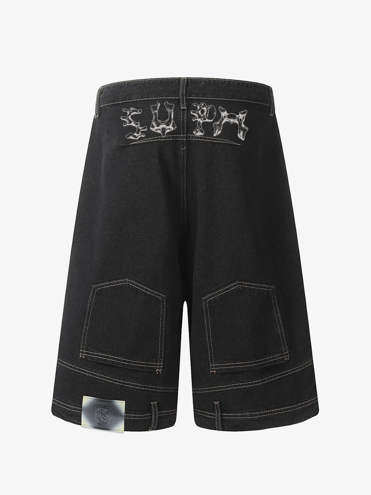Washed Waistband Hem Jorts