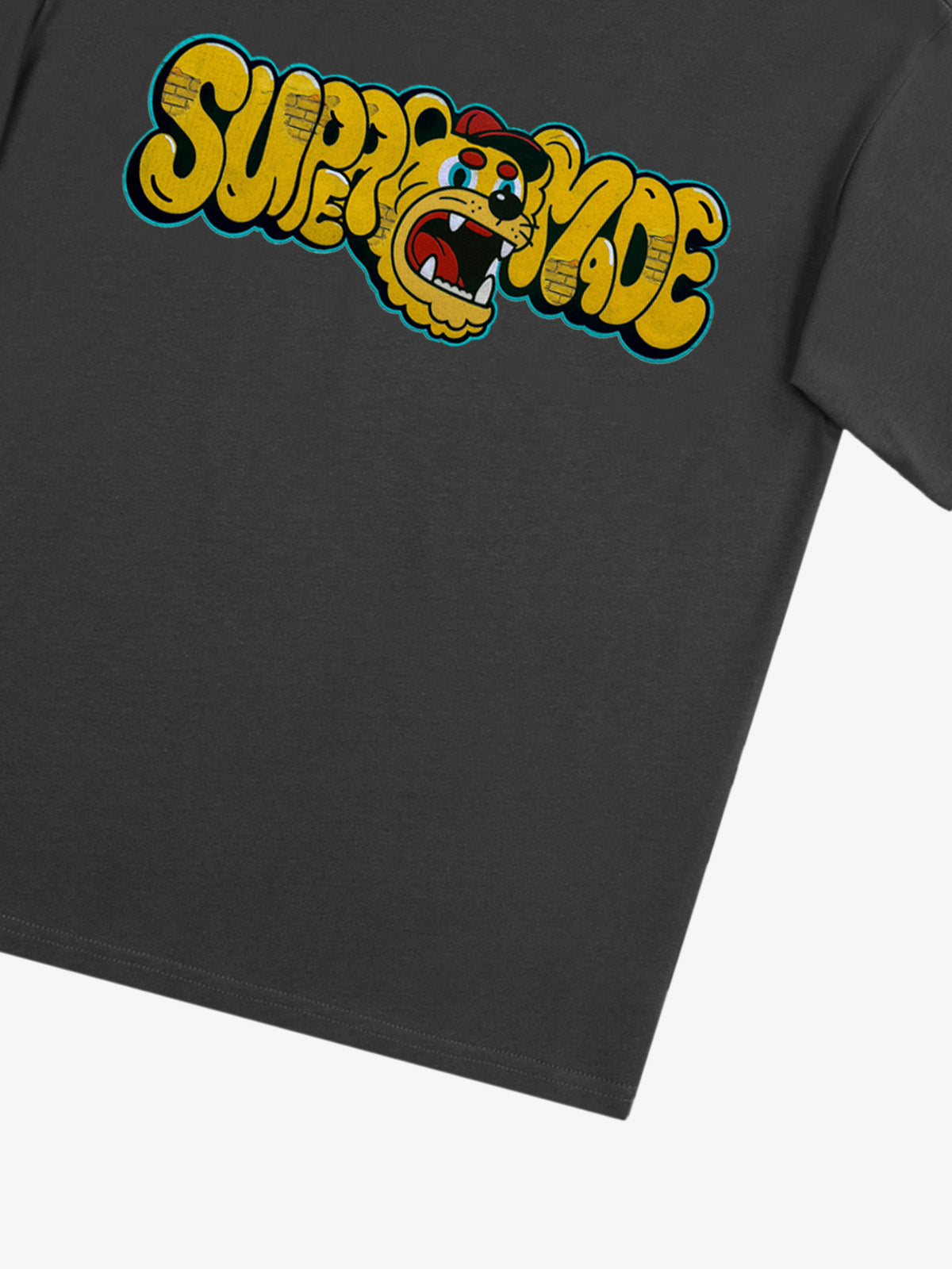 Street Graffiti Trendy Tiger Head Font T-Shirt