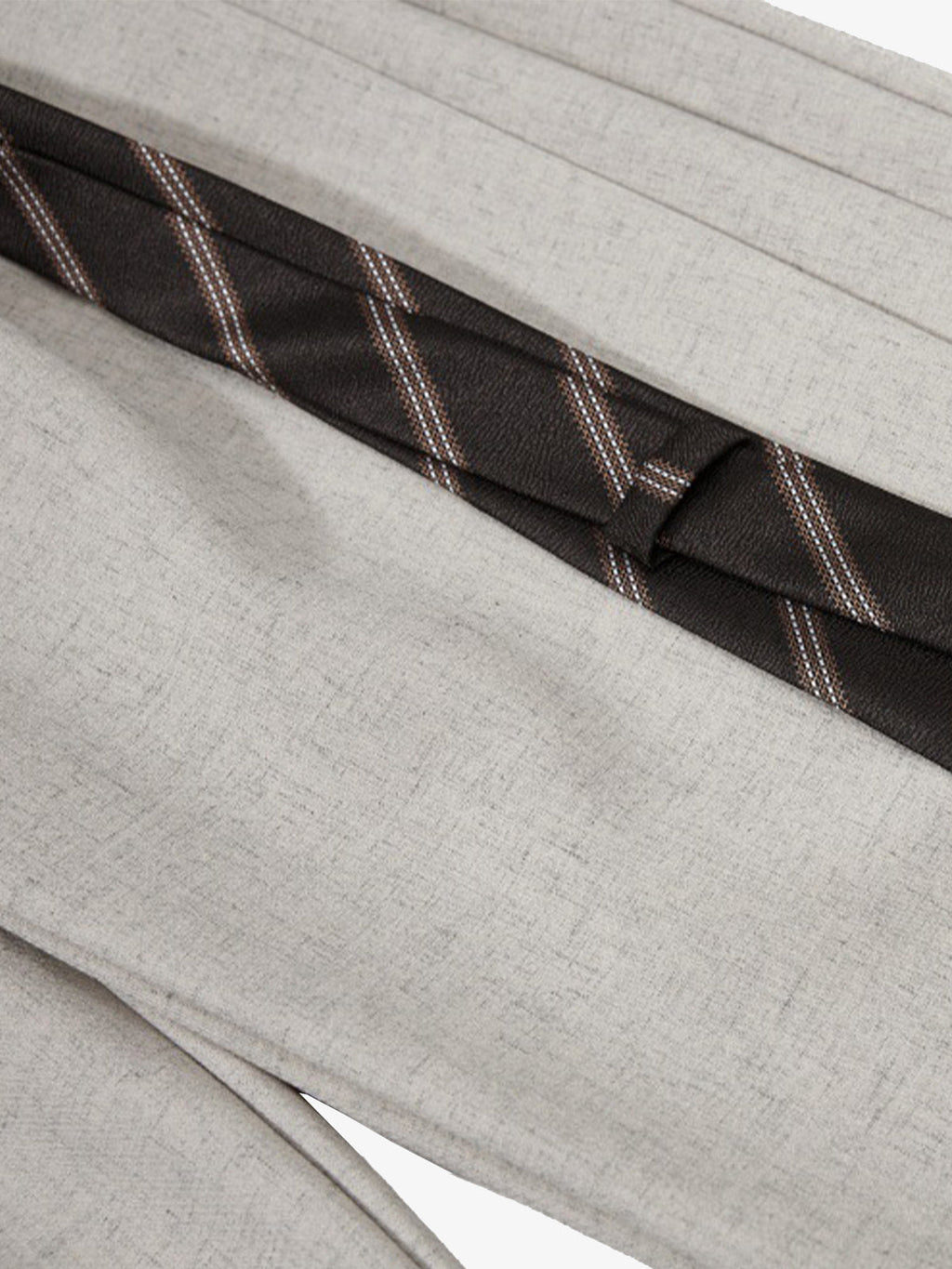 Tie Detail Relaxed Fit Draped Suit Pants