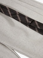 Tie Detail Relaxed Fit Draped Suit Pants