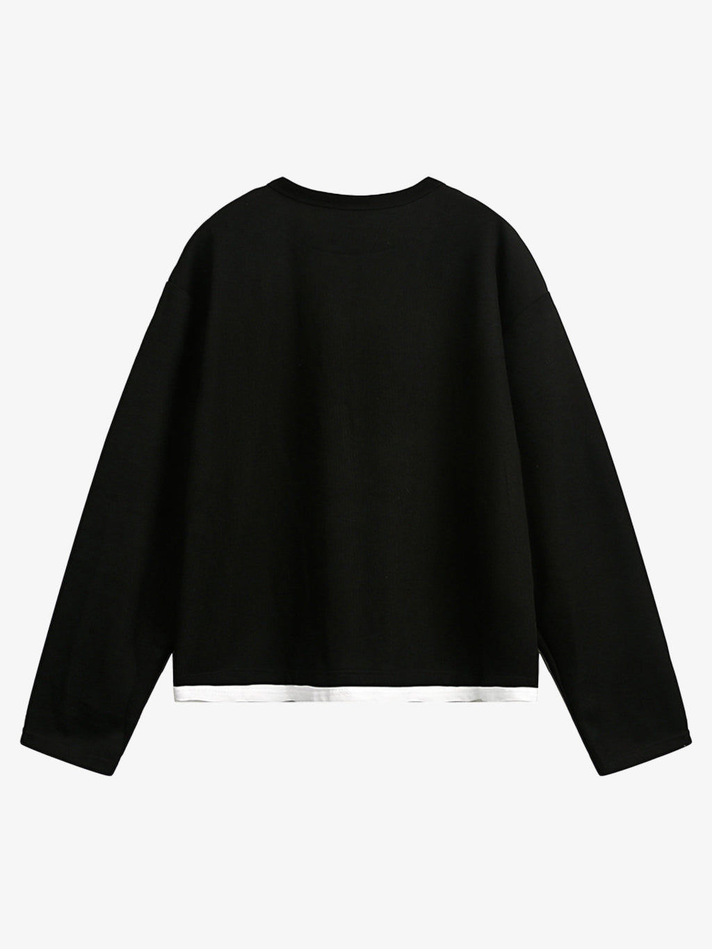 Layered Crewneck Star Print Long-Sleeve T-Shirt