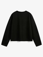 Layered Crewneck Star Print Long-Sleeve T-Shirt