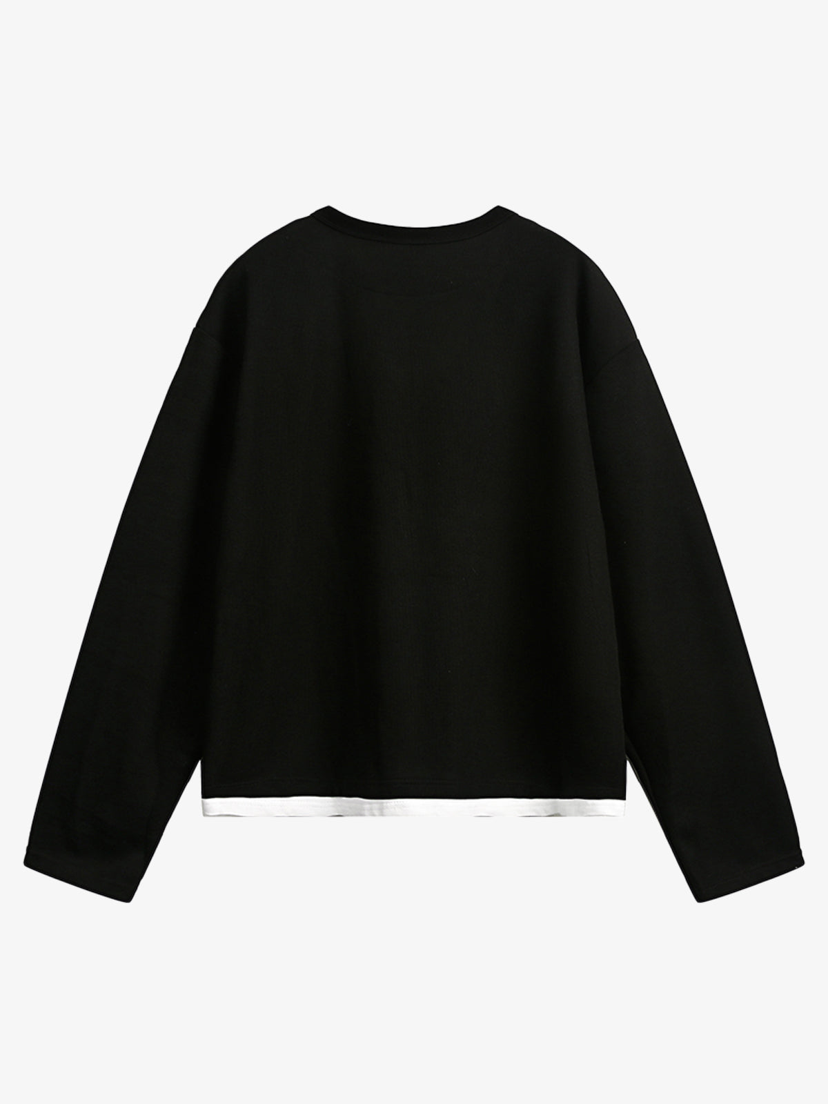 Layered Crewneck Star Print Long-Sleeve T-Shirt