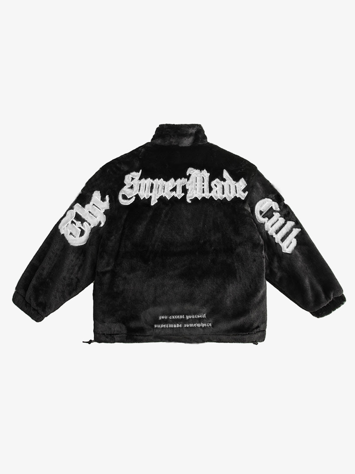 Theprecipice Street Letter Embroidered Fleece Jacket - 1838
