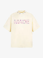 Street Retro MOOD Patch Embroidered Rivet T-shirt - 2440