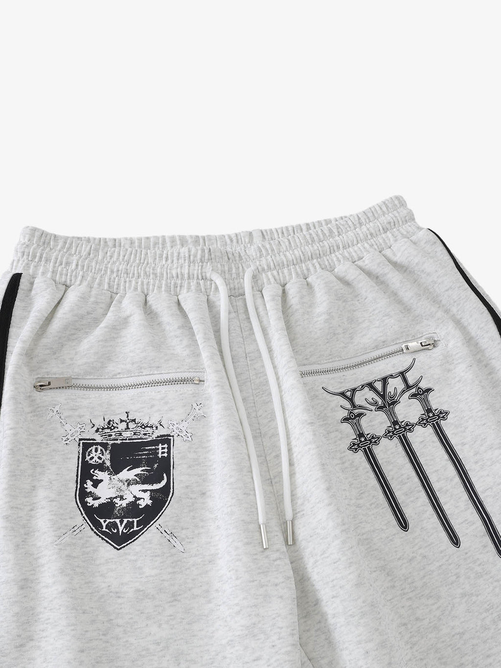 Crest & Sword Graphic Side Stripe Sweatpants